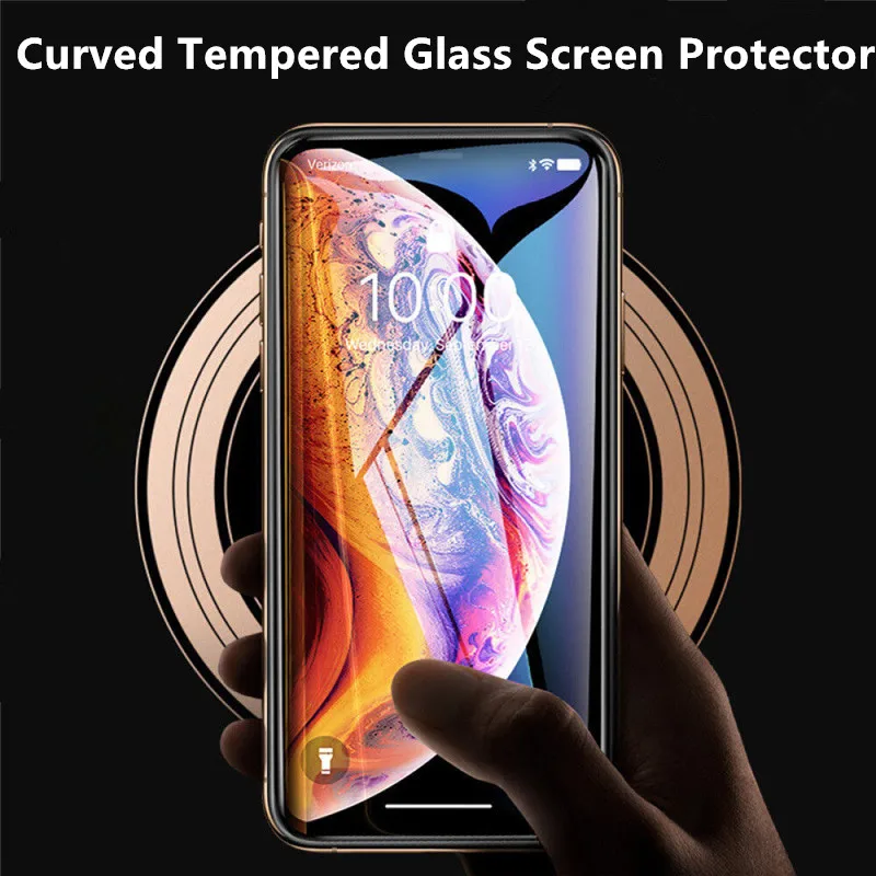 2 упаковки 9D закаленное стекло для iPhone 11Pro Max X XS Max XR Защита экрана для iPhone 7 8 6 6S Plus защитное устройство стеклянная крышка