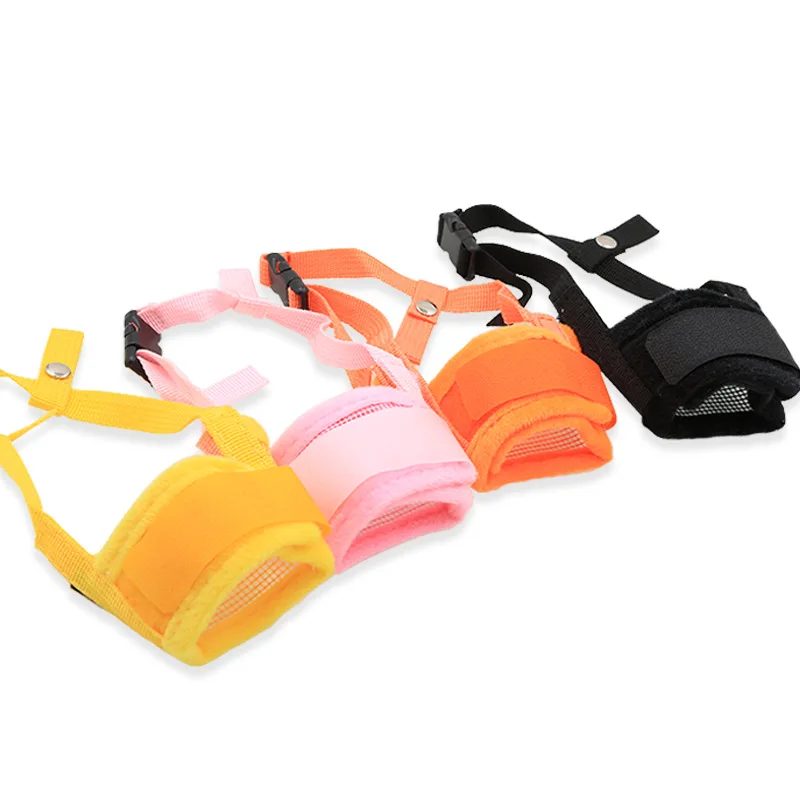 Pet Dog Adjustable Breathable Pet Dog Protection Mouth Cover Muzzles Nylon Mesh Anti Barking