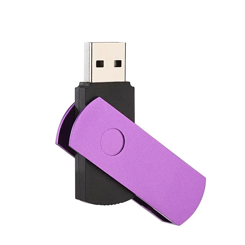USB флеш-накопитель с металлическим вращением 128 ГБ usb флешка 2,0 карта памяти 32 ГБ 16 ГБ 8 ГБ 4 ГБ usb флеш-накопитель 64 ГБ usb флешка memoria - Цвет: Purple