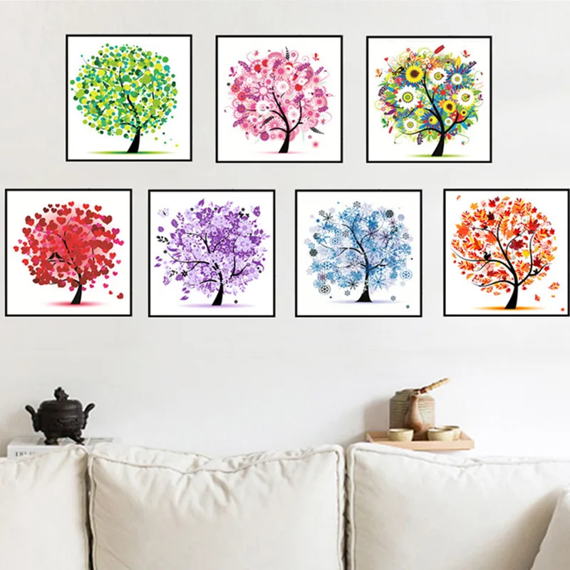 

5D Child Parents DIY Creative Colorful Tree Embroidery Paintings Decoration Warm Love Family Rhinestone Pasted Diamond painting