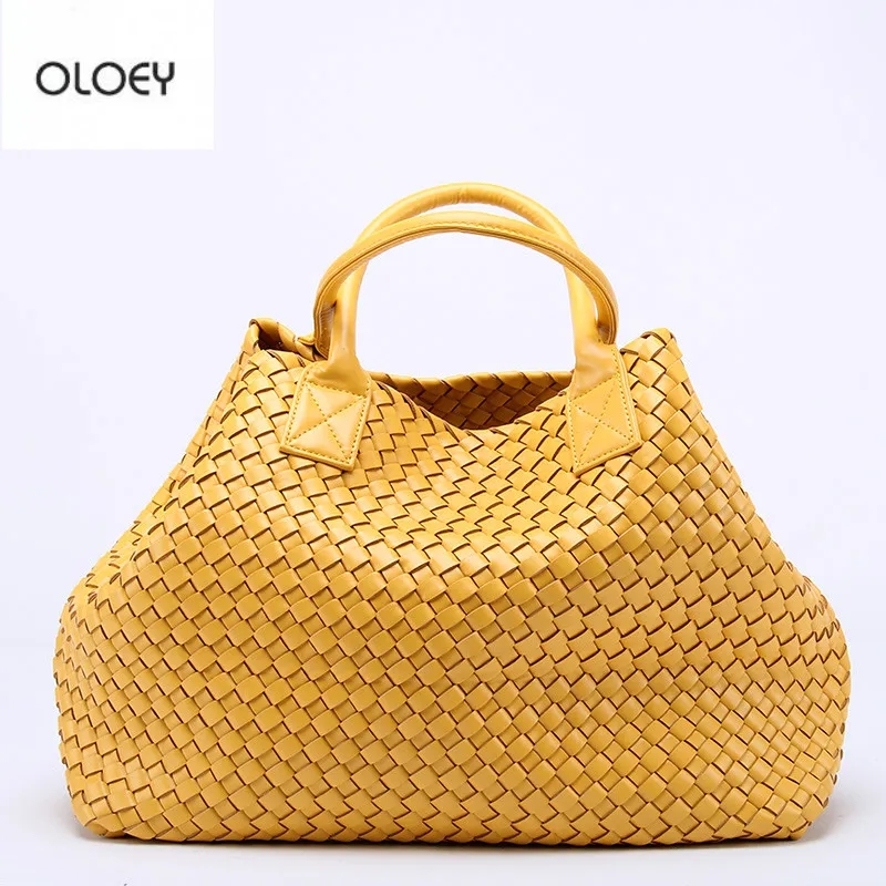 Новинка плетеные сумки OLOEY из искусственной овечьей кожи сумка на плечо со