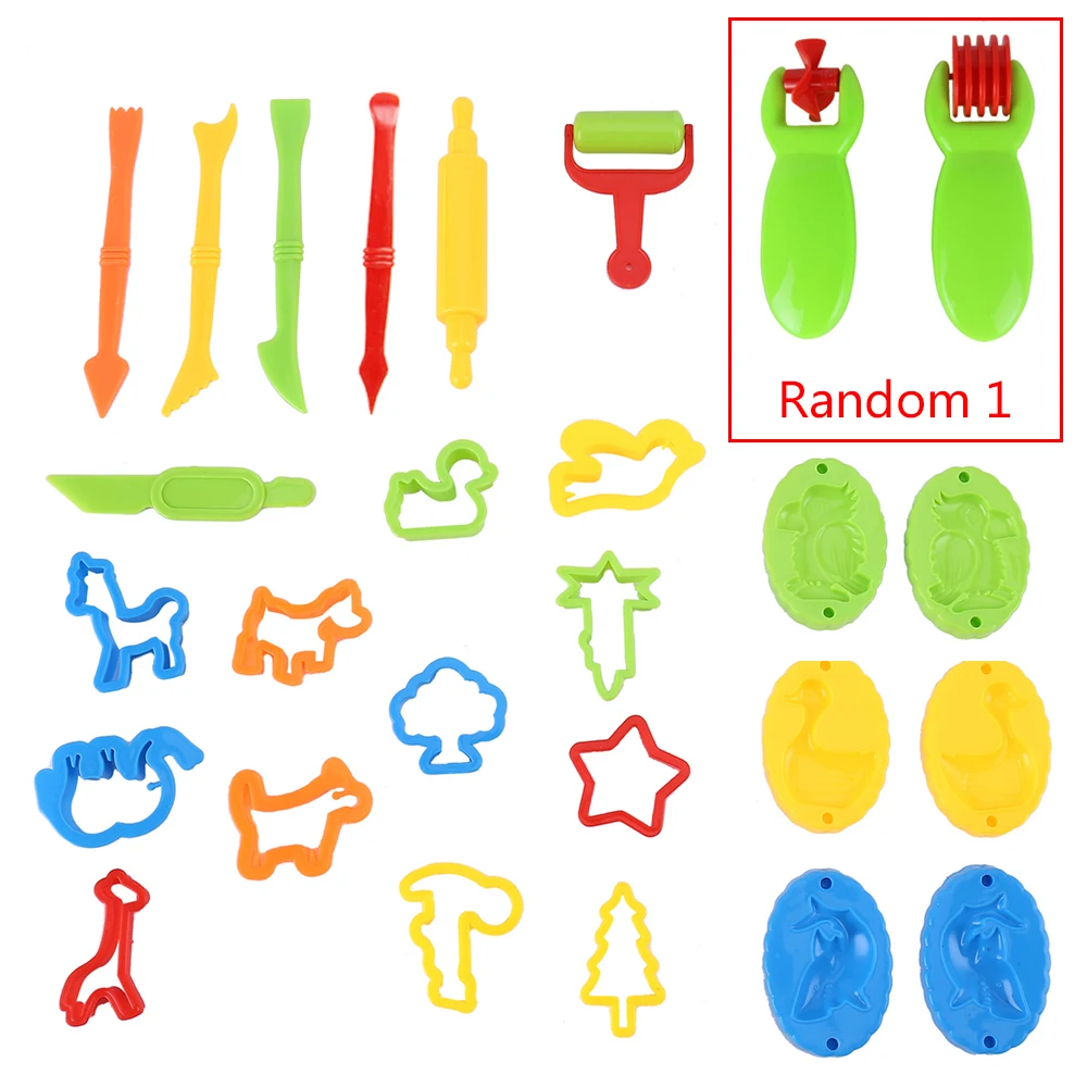 Color Play Dough Model Tool Toys Creative 3D Plasticine Tools Playdough