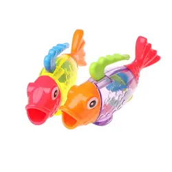 Милые спринклерной Душ обесцвечивание рыбы измерить Температура Ванна игрушка для детей