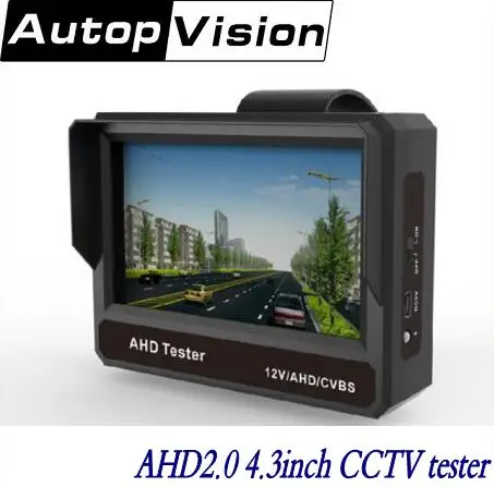 4,3 дюймовый 480*272 ЖК-экран AHD CCTV тестер AT430A, 4400MA литиевая батарея 12V0. 8A цветная панель, поддержка 1080P