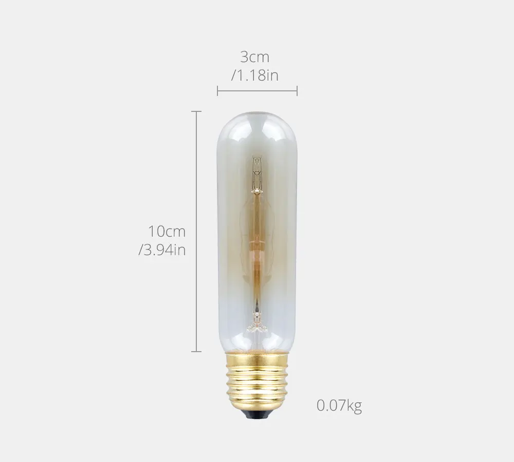 Лампочка DIY Edison лампа E27 лампа держатель Lncandescent лампа для Commercia Крытый Outdoor110V 220V лампа для домашнего освещения - Цвет: t10.30