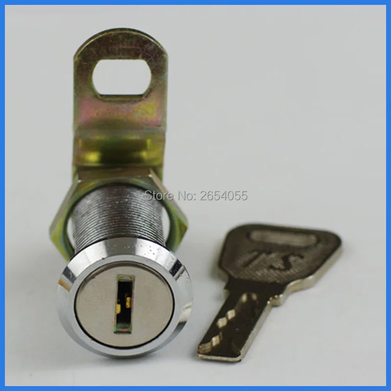 10 pcs 30mm zinc alloy flat key cam lock glass display case lock with