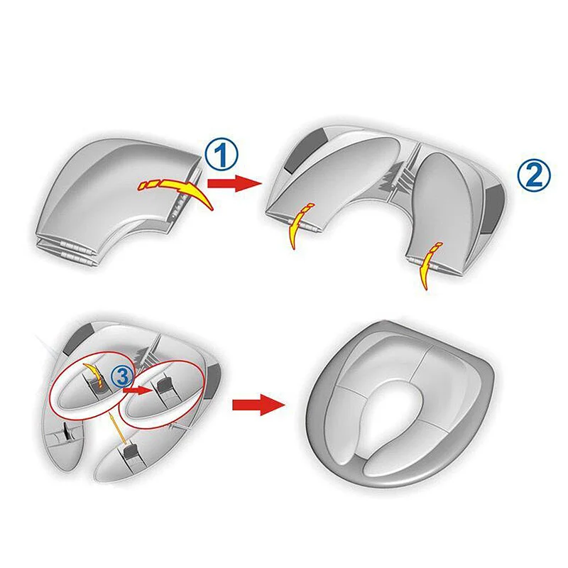 Детский дорожный складывающийся горшок, подушка для сиденья, портативное сиденье для унитаза для приучения к туалету