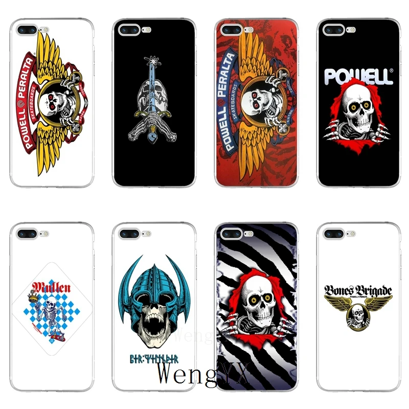

Powell Peralta Slim silicone TPU Soft phone case For iPhone X 8 8plus 7 7plus 6 6s plus 5 5s 5c SE 4 4s