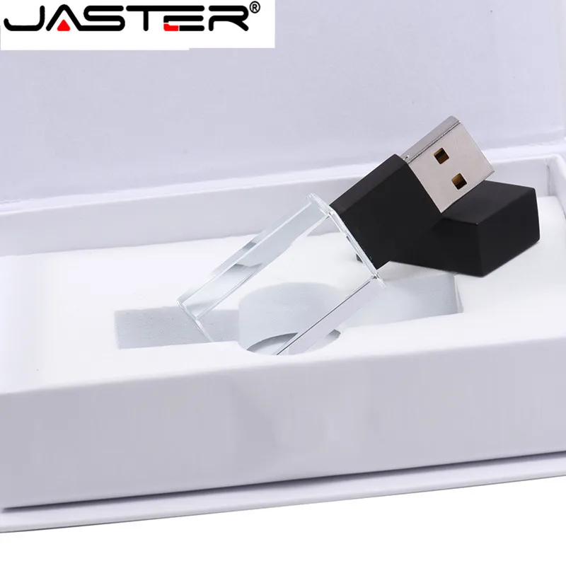 JASTER логотип Кристалл Usb 2,0 флэш-накопитель с подарочной коробкой 4 ГБ 8 ГБ 16 ГБ 32 ГБ 64 ГБ(более 10 шт бесплатный логотип