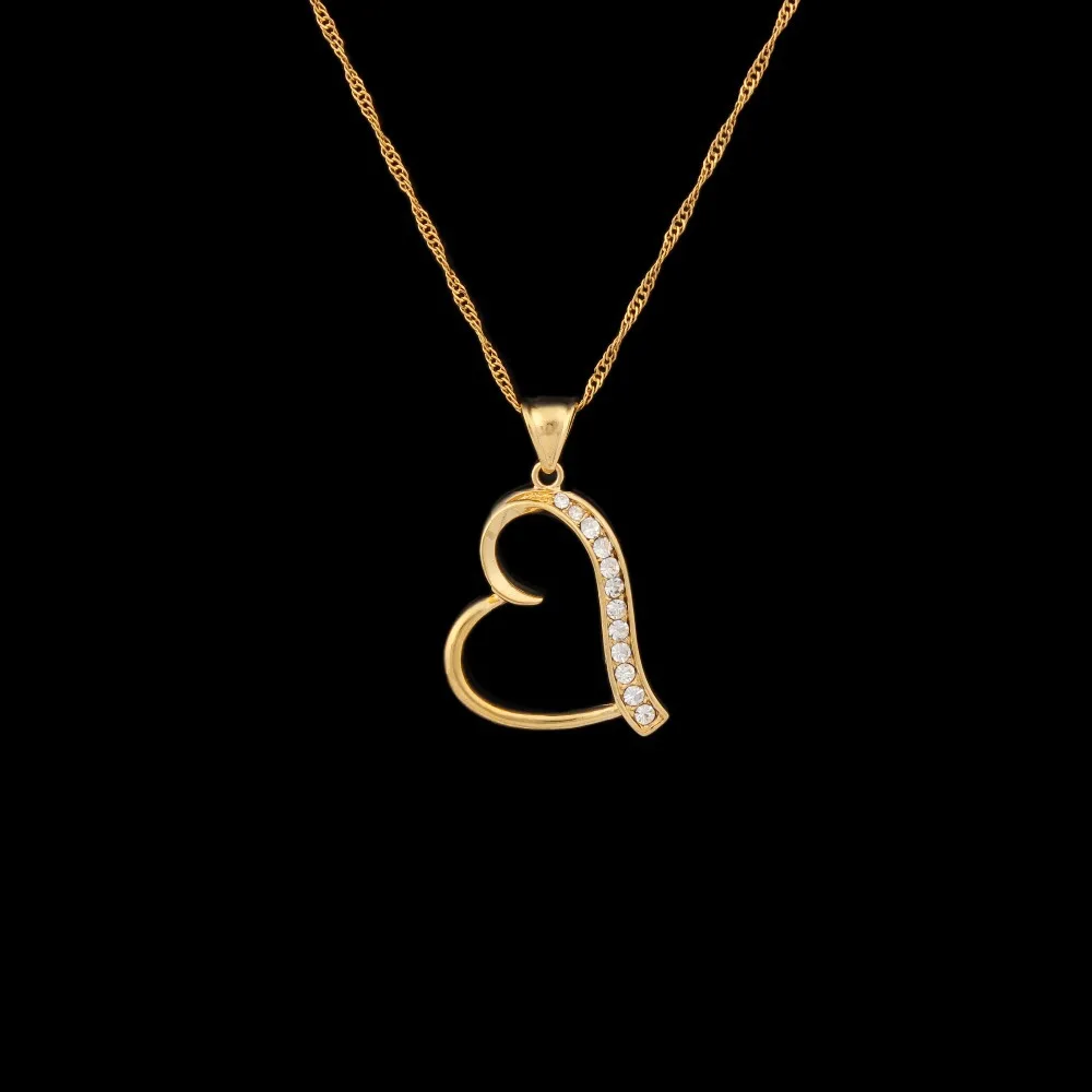 Heart pendant Jewelry Wholesale New gold color Romantic Heart Pendant