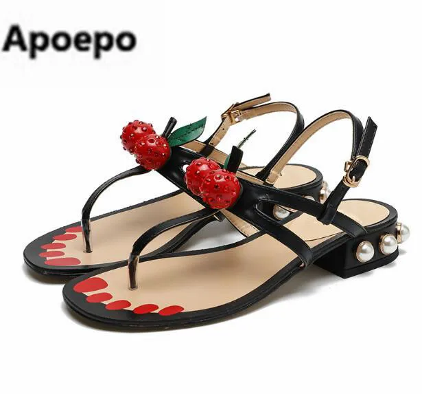 square flip flop heels