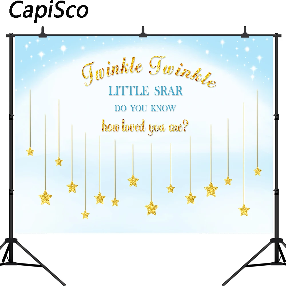 

Capisco Gender Reveal Photo Backdrop Twinkle Twinkle Little Star Baby Shower Backdrops Birthday party Photography Background