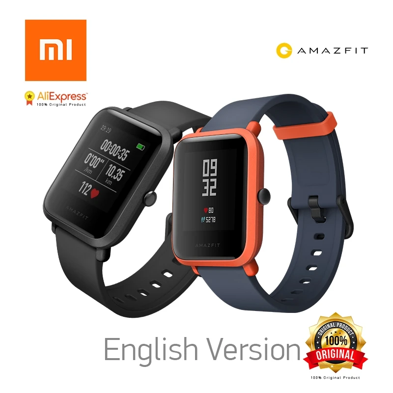 

Xiaomi Huami Amazfit Bip English Version Pace Youth Smart Watch Mi Fit 1.28" Screen 32g Ultra-Light IP68 Waterproof GPS Watch