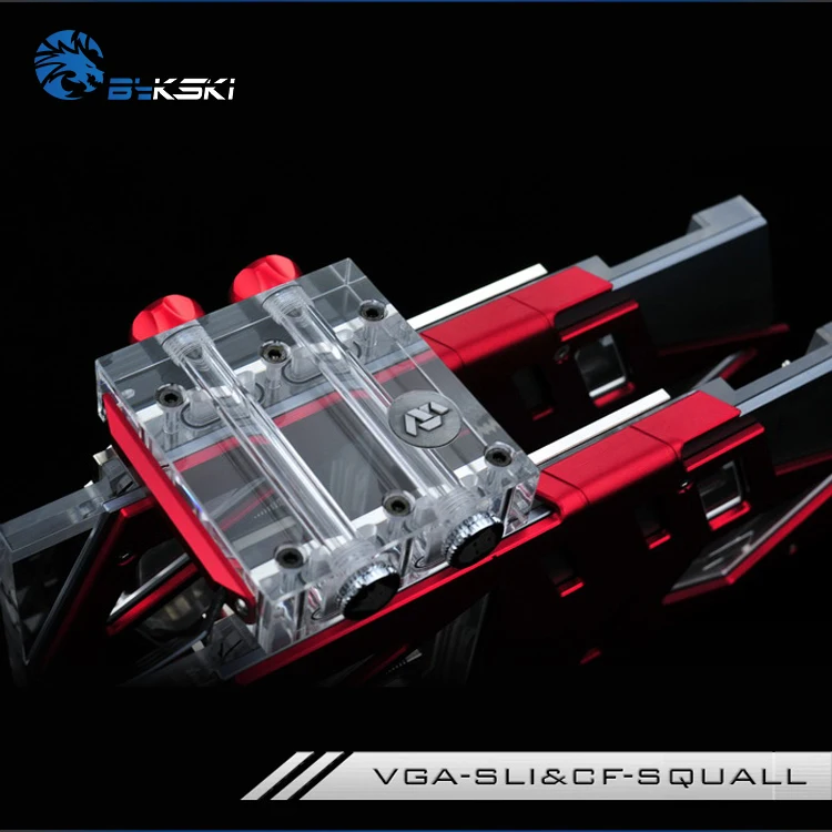 

Bykski VGA-SLI&CF-SQUALL VGA Water Cooling Block SLI/Crossfire Module Bridge Connection Fitting for Two or Three Graphics Cards