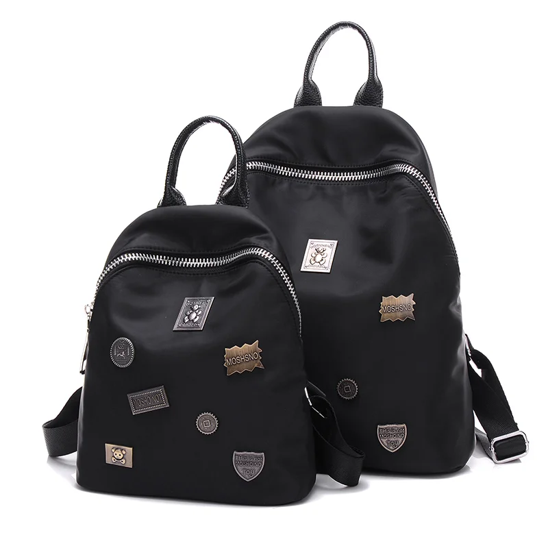 Fashion black women backpacks mochila feminina girls school bag casual female package travelling