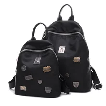 Мода черный женщины рюкзаки mochila feminina девушки школьная сумка случайные женщины пакет путешествия рюкзак мило рюкзак два размер