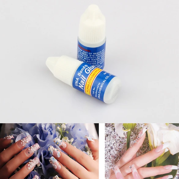 2 шт Клей для дизайна ногтей супер липкие быстро высыхающие Стразы накладные ногти аденсивный строительный гель Лидер продаж - Цвет: Прозрачный