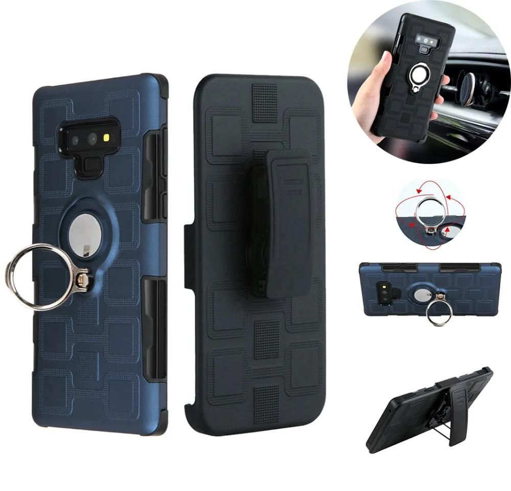 3 в 1 Броня Крышка для samsung S8 S9 S10 плюс E примечание 9 8 A3 A5 A7 2017 A8 A9 2018 J3 J4 J6 J2 Pro J8 палец