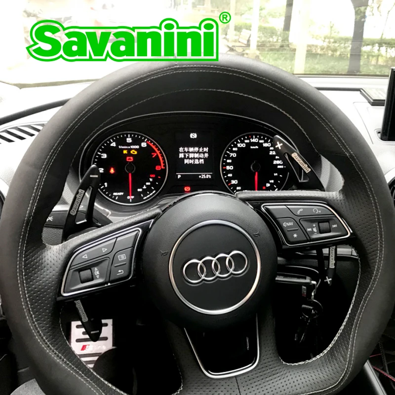 Savanini 2 шт алюминиевый удлинитель лопастей переключения рулевого колеса для Audi new TT(-), TTS(-), Q7(-) A4 B9 A5 sportback