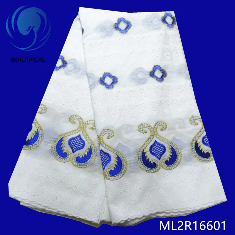 

BEAUTIFICAL Voile laces nigerian fabrics Elegant embroidery dry cotton lace fabric for dress 5yards/lot free shipping ML2R166