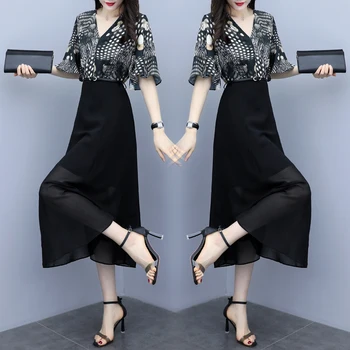 

Floral Print Stitching Midi Dress Vestidos Fashion Pastel Summer Dress Robes Femme Ukraine Chic Women's Dresses Vestido De Festa