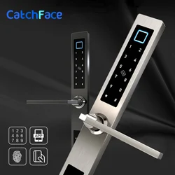 Waterproof European Style Bluetooth Fingerprint Code Frid Electronic Smart Door Lock For Aluminum Glass Door For Wooden Door