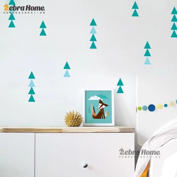 

Children Sticker Nordic Ins Geometry Triangles Sticker Pattern Modern Nursery Wall Art Decor DIY Art Home Decoration Baby Room