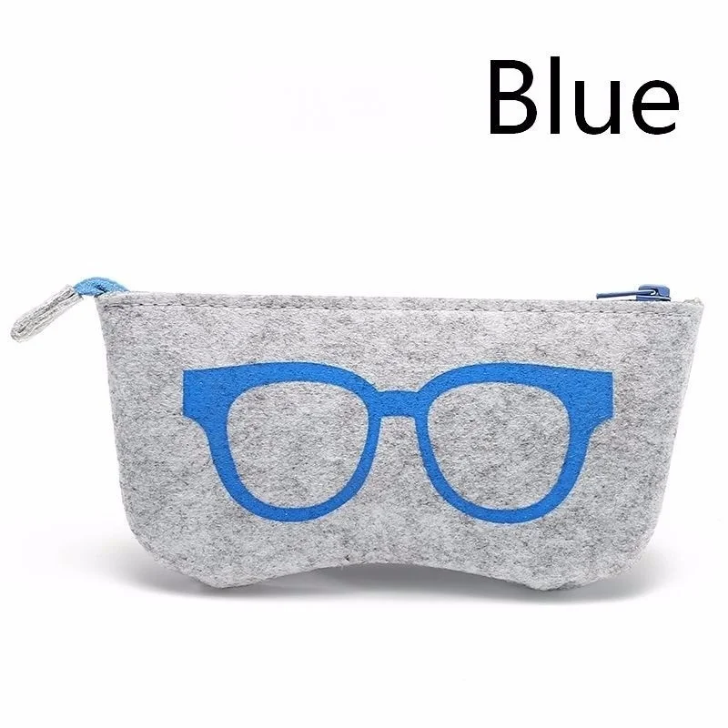 Первоклассная войлочная ткань солнцезащитные очки коробки высокое качество роскошные тканевые очки Чехол очки аксессуары - Цвет: Синий