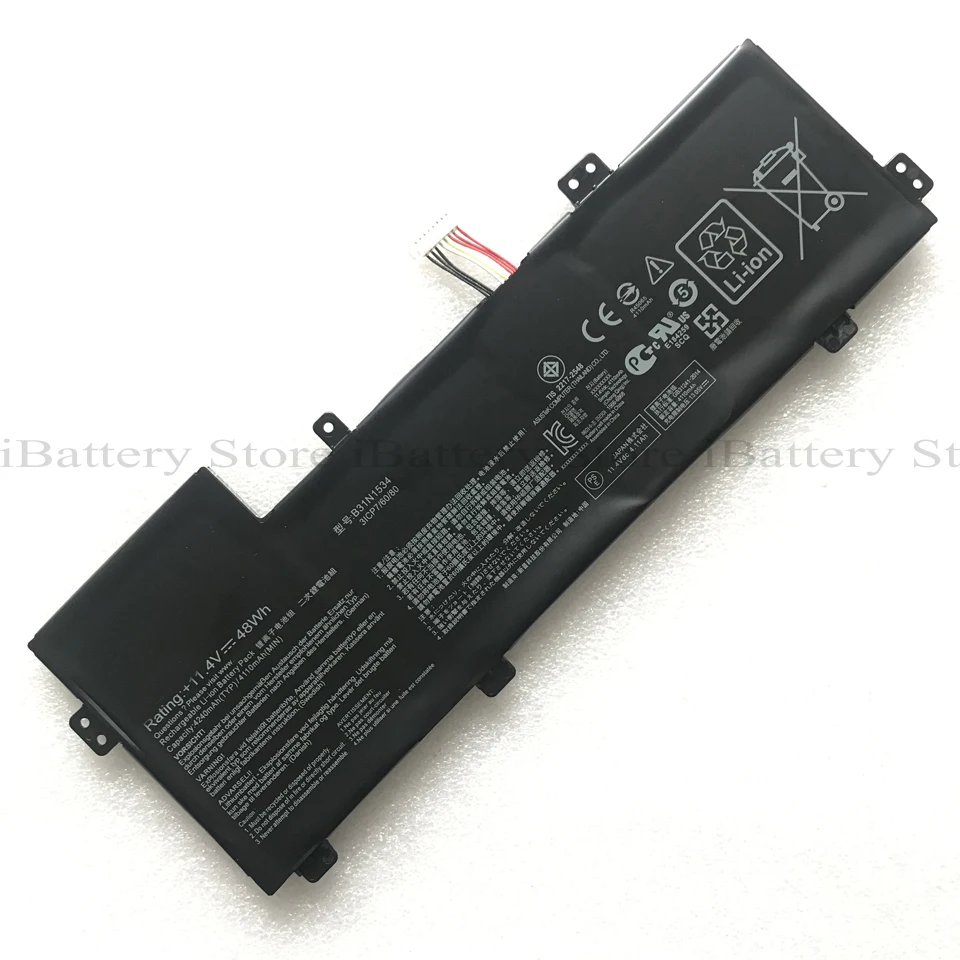 Подлинная B31N1534 батарея для Asus Zenbook UX510 UX510UX UX510UW U5000 серии|Аккумуляторы ноутбуков| |