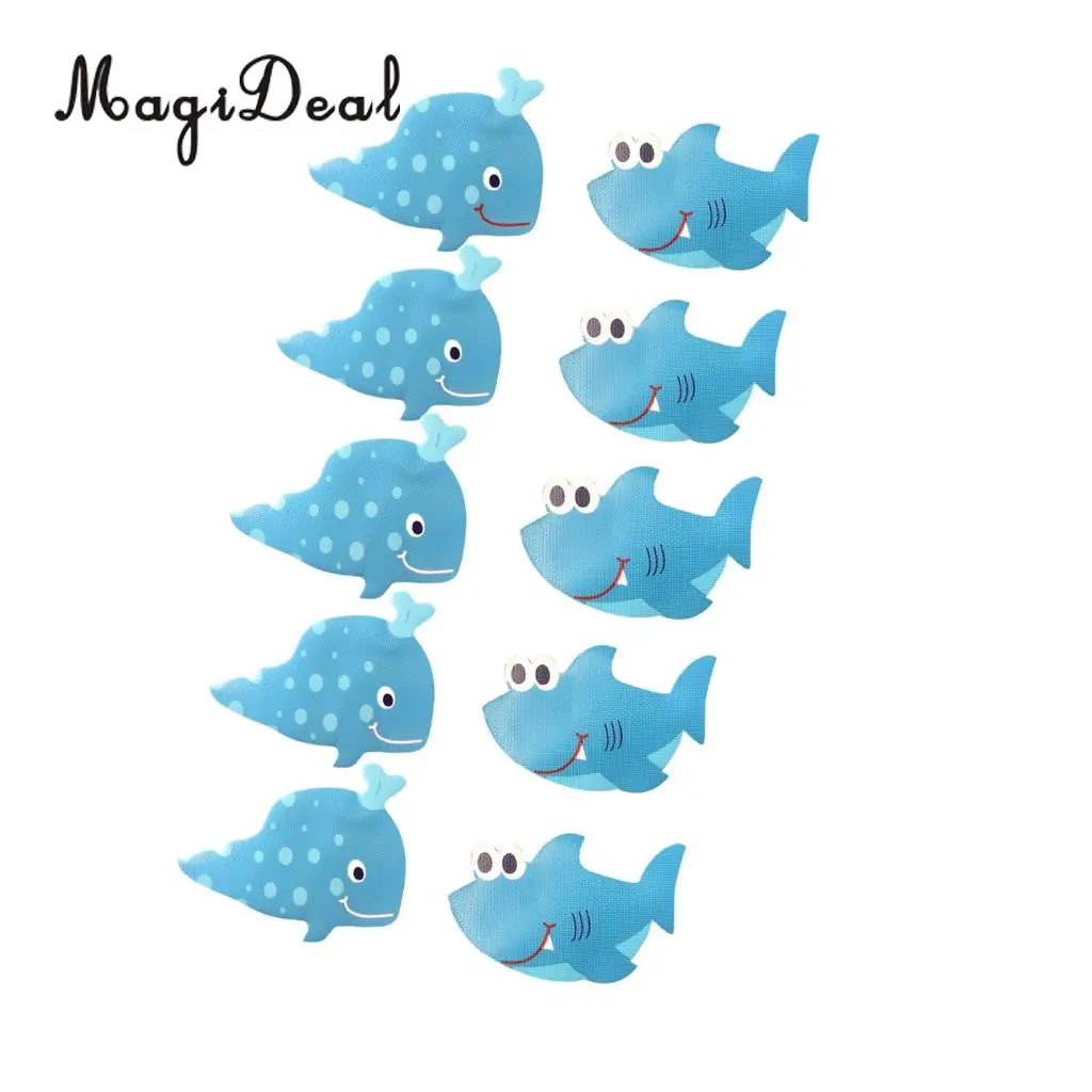 MagiDeal 10 Pieces Non Slip Bath Tub Stickers Bathroom Mat Shower Room Floor Grip Non-slip Bathtub Appliques Sticker