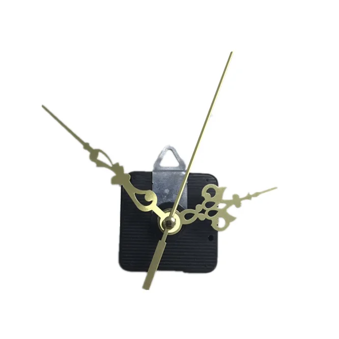 

10sets 28mm Silent wall clock movement mechanism with hook gold hands black pointers Replacement Essential Accessories