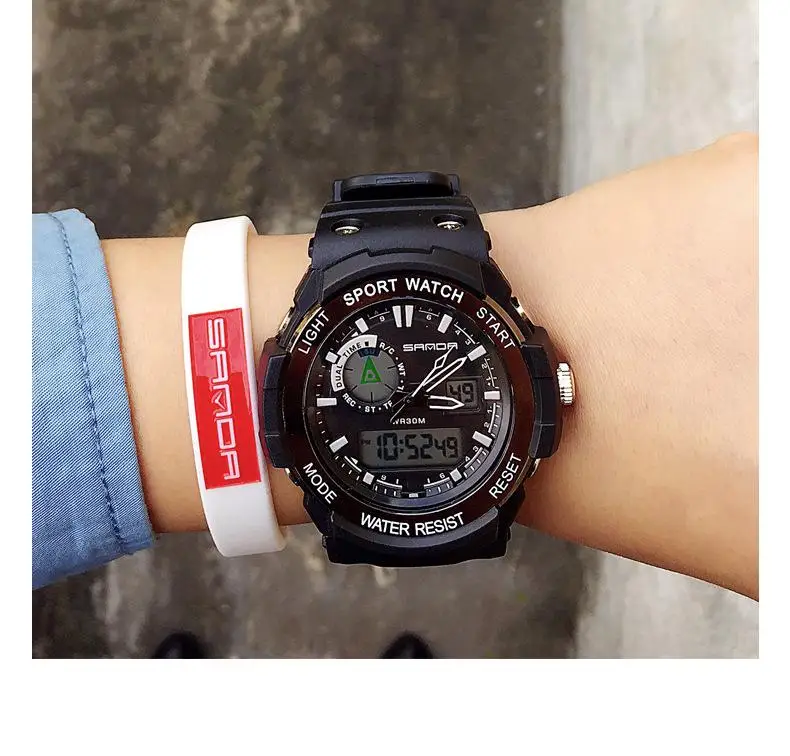 2018 новый бренд SANDA спортивные часы для мужчин женщин любовников Montre Homme