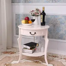 Современный минималистичный журнальный столик для гостиной, дивана и телефона из цельного дерева, Европейский журнальный столик в пасторальном стиле, креативный маленький круглый стол для отдыха