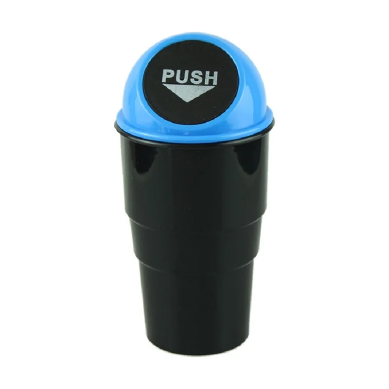 

OUSSIRRO NEW Car Garbage Can Car Trash Bin Dust Case Standing Rolling Cover Type blue/yellow/red/gray/black Drop Shipping