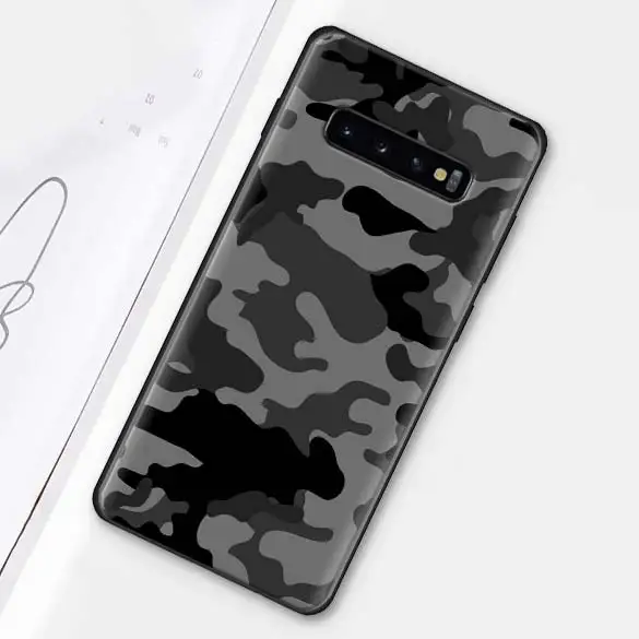 Камуфляжный военный армейский Черный силиконовый чехол для samsung Galaxy S10e S10 S8 S9 Plus S7 A40 A50 A70 Note 8 9 мягкий чехол - Цвет: 006