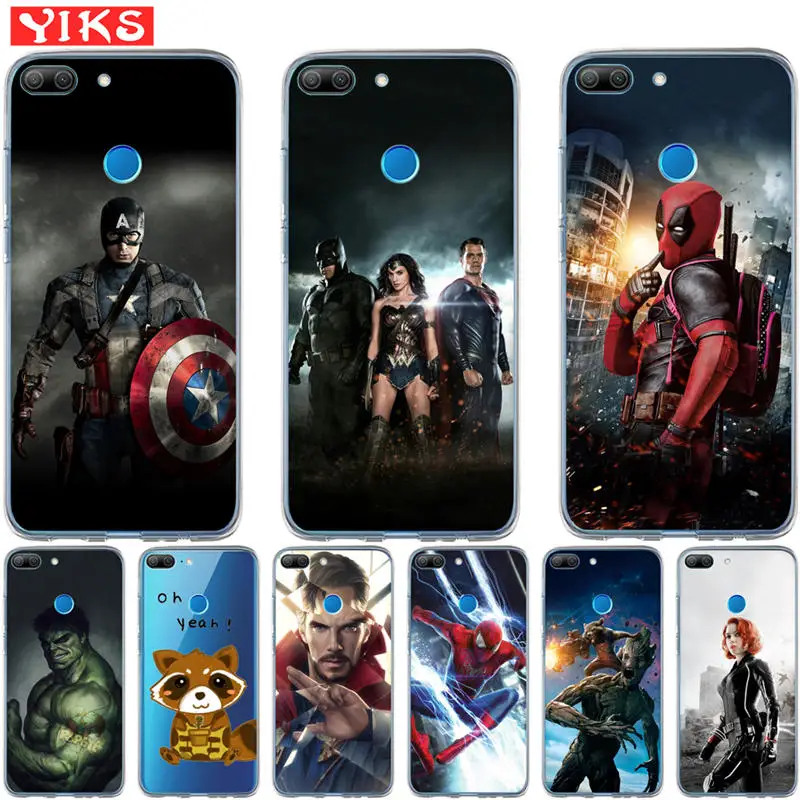 

Luxury Marvel Avengers Heroes Case Coque For Huawei Honor 10 9 8 Lite 7 7A 7X 7C 6A 6X Silicone Case Cover Fundas Capinha Etui