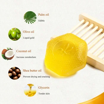 

100g Acid Soap Deep Cleaning Handmade Whitening Soap Natural Bath Body Skin Care Propolis Honey Milk Soap Bath Soaps