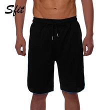 Sfit летние мужские шорты для бодибилдинга, спортзала, бега, спорта, тренировок, одноцветные быстросохнущие пляжные шорты