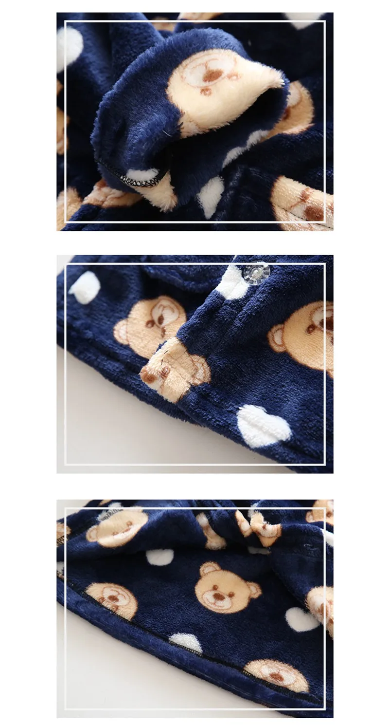 CROAL CHERIE Fleece Sleepwear For Girl Baby Boy Fall 2018 Kids Pajamas For Children Warm Sleeping Clothes Sets 80-130cm  (1)