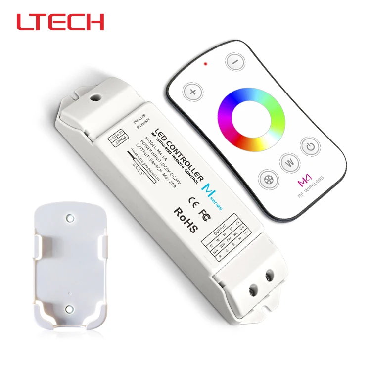 

M4+M4-5A,M4 touch rf remote with M4-5A CV receiver led dimmer controller,DC5V-DC24V input,5A*4CH max 20A output