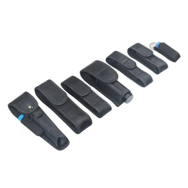 Every Size Flashlight Pouch Holster Case Nylon Adhesive Belt Pouch Case