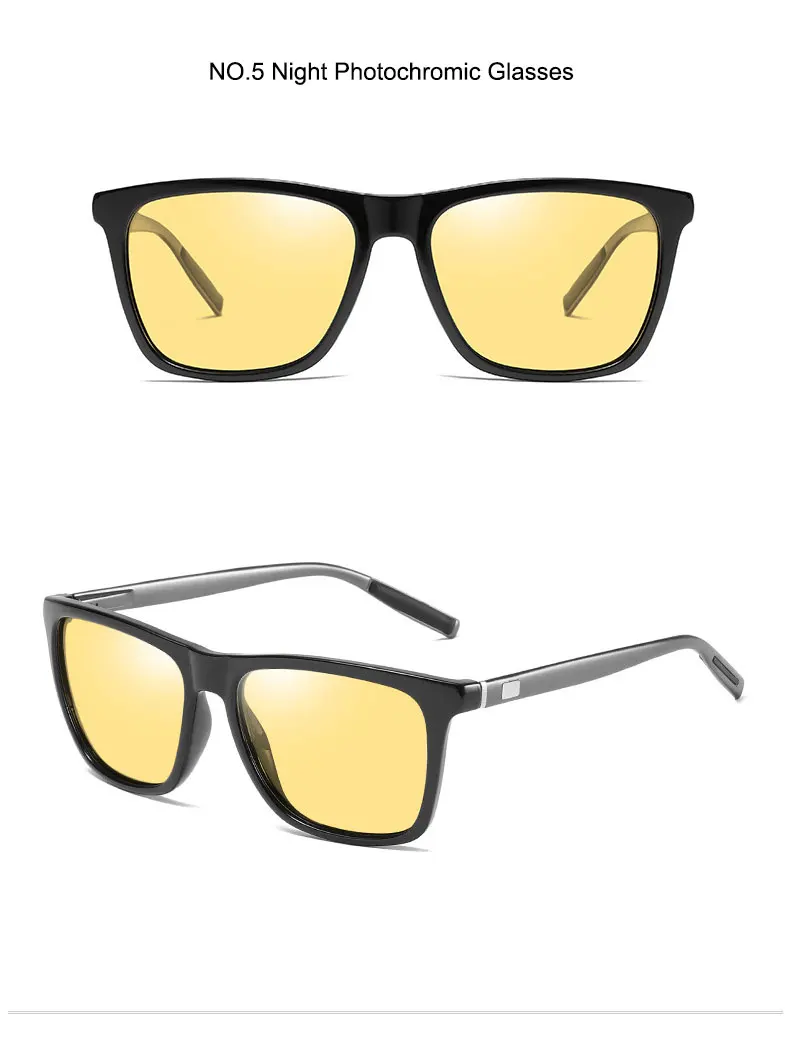 LIKEU'S поляризованные солнцезащитные очки мужские поляризованные очки-хамелеоны мужские сменные цветные солнцезащитные очки HD День ночного видения вождения очки
