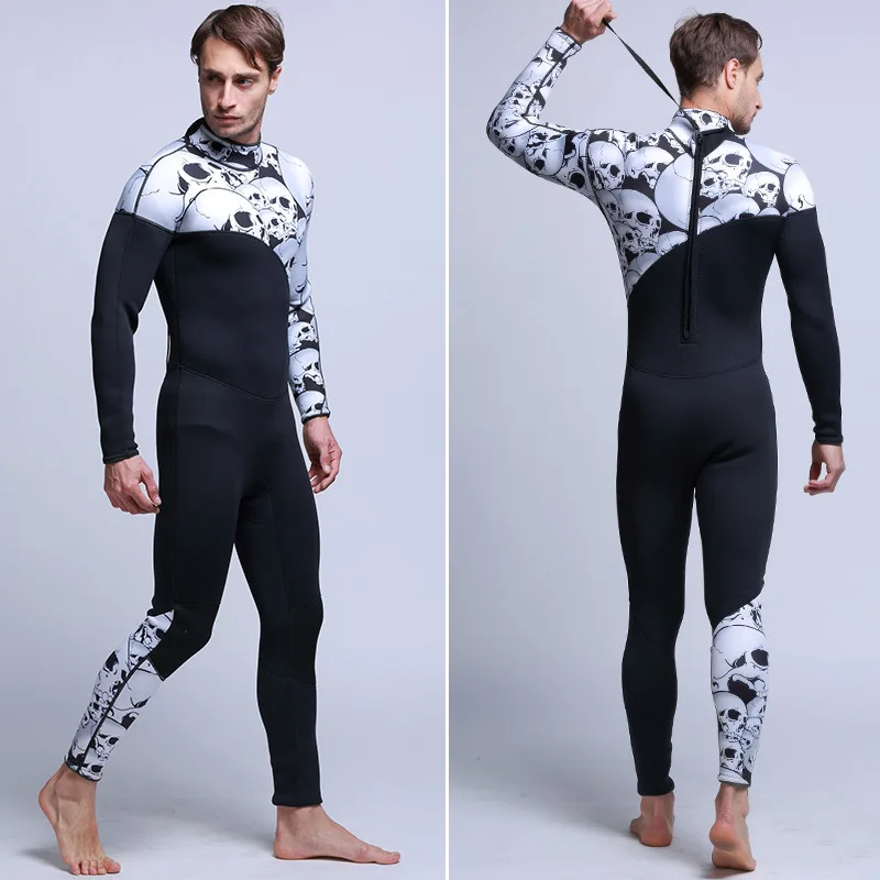 3 мм резиновый мужской сиамский костюм для серфинга дайвинга одежда с длинными рукавами брюки персонализированный гидрокостюм для дайвинга мужской костюм для дайвинга