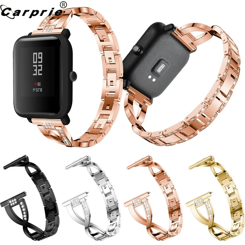 CARPRIE сменный металлический Кристальный ремешок для наручных часов Xiaomi Huami Amazfit Bip