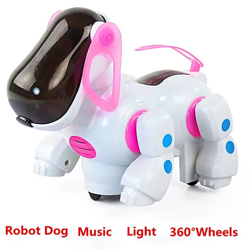 Battery Operated Music Singing Lights Up Electronic Walking Pets Robot