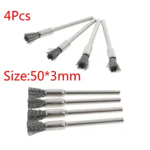 4 шт. 50 мм стальные проволочные щетки полировальная круглая щетка для инструментов мини матовый заусенец Сварка металлической поверхности предварительной обработки шлифовки