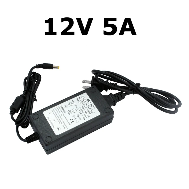 Ac 100 240v Dc 12v 5a 60w Power Supply Adapter  Power Adapter Led Strip 12v  60w - Ac/dc Adapters - Aliexpress