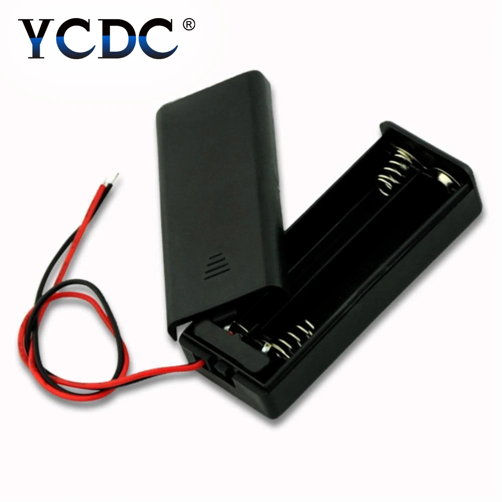 

With On/Off Switch 2 AAA Batteries Holder ABS Stack 3V 2.4volt for 2 AAA 10440 3A Battery Standard Slot Holder Box Case