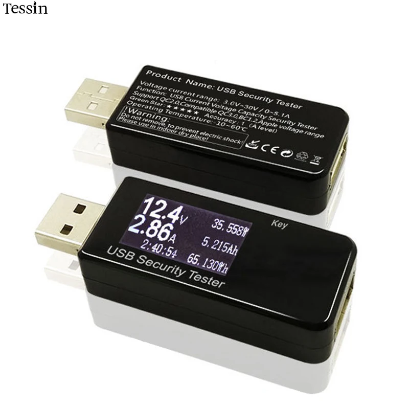

INGMAYA USB Tester Charger Meter LED Digital Display DC Voltage Current 5A Max. For Usb Cable Charger External Battery Adapter