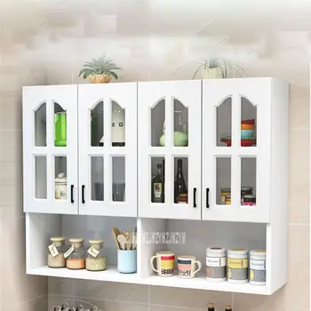 

Kitchen Wall Cabinet Bathroom Kitchen Furniture Hanging Cabinet 4-Door Combination Add Bottom Cabinet Wall Hung Cabinet